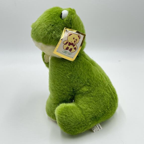 Kelly Toy Vintage 11" Paw Up Waving Arm Frog Plush Green Kellytoy - Picture 3 of 8